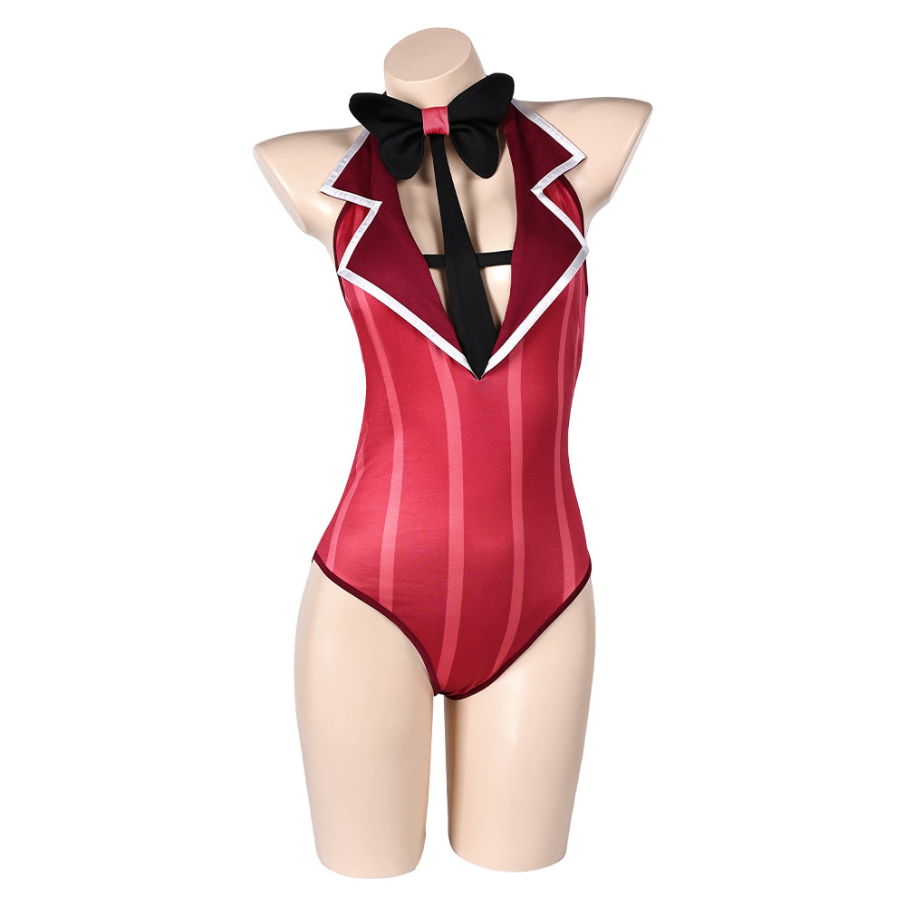 Hazbin Hotel Alastor Women Red Sexy One-piece Swimsuit Party Carnival Halloween Cosplay Costume Hazbin Hotel Alastor Women Red Sexy One-piece Swimsuit Party Carnival Halloween Cosplay Costume