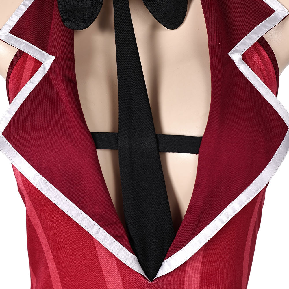 Hazbin Hotel TV Alastor Women Red Sexy One-piece Swimsuit Party Carniv