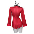 Hazbin Hotel TV Alastor Women Red Sexy Suit Party Carnival Halloween Cosplay Costume