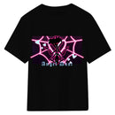 Hazbin Hotel TV Angel Dust Black White T-shirt Summer Men Women Short Sleeve Shirt