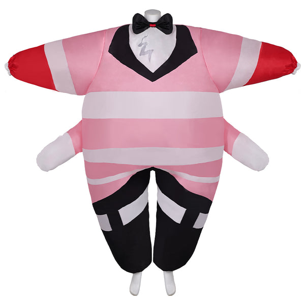 Hazbin Hotel TV Angel Dust Pink Inflatable Full Body Suit Party Carnival Halloween Cosplay Costume