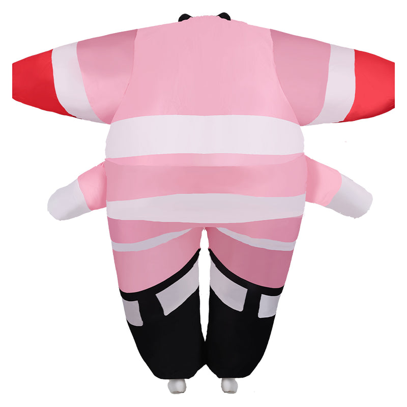 Hazbin Hotel TV Angel Dust Pink Inflatable Full Body Suit Party Carnival Halloween Cosplay Costume