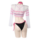 Hazbin Hotel TV Angel Dust Women Pink And Black Bikini Set Swimsuit Cosplay Costume Original Design