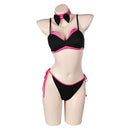 Hazbin Hotel TV Angel Dust Women Pink And Black Bikini Set Swimsuit Cosplay Costume Original Design