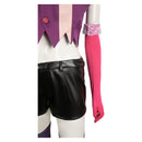 Hazbin Hotel TV Angel Dust Women Purple Combat Suit Party Carnival Halloween Cosplay Costume