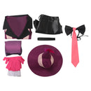 Hazbin Hotel TV Angel Dust Women Purple Combat Suit Party Carnival Halloween Cosplay Costume