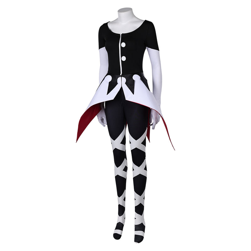 Hazbin Hotel TV Carmilla Carmine Women Black Jumpsuit Party Carnival Halloween Cosplay Costume