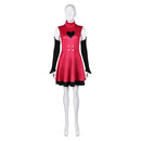 Hazbin Hotel TV Charlie Morningstar Women Pink Dress Combat Outfit Cosplay Costume