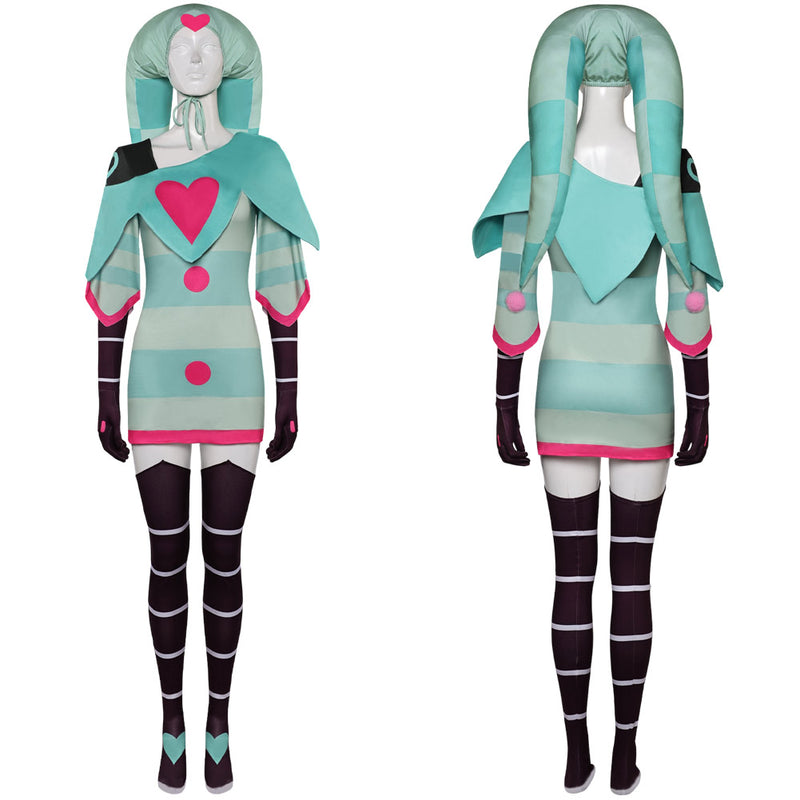 Hazbin Hotel Fizzarolli Green Sleepwear Outfits Party Carnival Halloween Cosplay Costume Hazbin Hotel Fizzarolli Green Sleepwear Outfits Party Carnival Halloween Cosplay Costume
