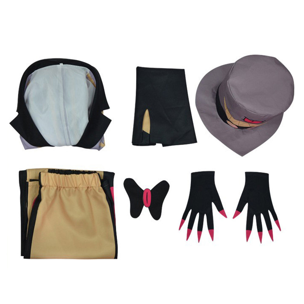 Hazbin Hotel TV Sir Pentious Brown Outfit With Hat Party Carnival Halloween Cosplay  Costume