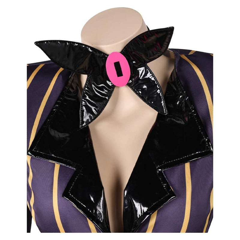 Hazbin Hotel TV Sir Pentious Women Purple Sexy Suit Party Carnival Halloween Cosplay Costume