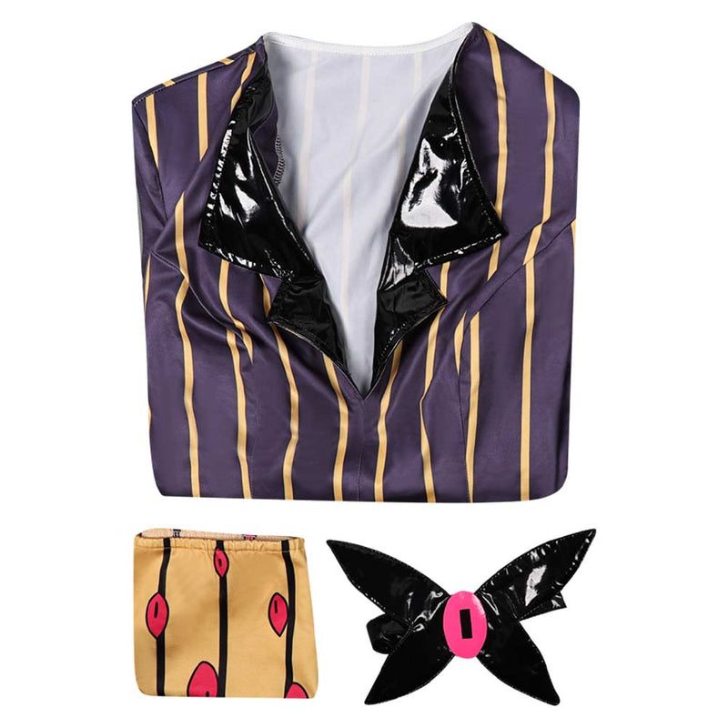 Hazbin Hotel TV Sir Pentious Women Purple Sexy Suit Party Carnival Halloween Cosplay Costume