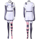 Hazbin Hotel TV Vaggie Women White Dress Set Party Carnival Halloween Cosplay Costume