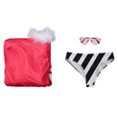 Hazbin Hotel TV Valentino Women Pink Sexy Suit Party Carnival Halloween Cosplay Costume