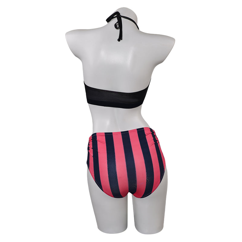 Hazbin Hotel TV Velvette Women Black Split Swimsuit Party Carnival Halloween Cosplay Costume