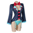 Hazbin Hotel TV Vox Women Blue Sexy Suit Party Carnival Halloween Cosplay Costume