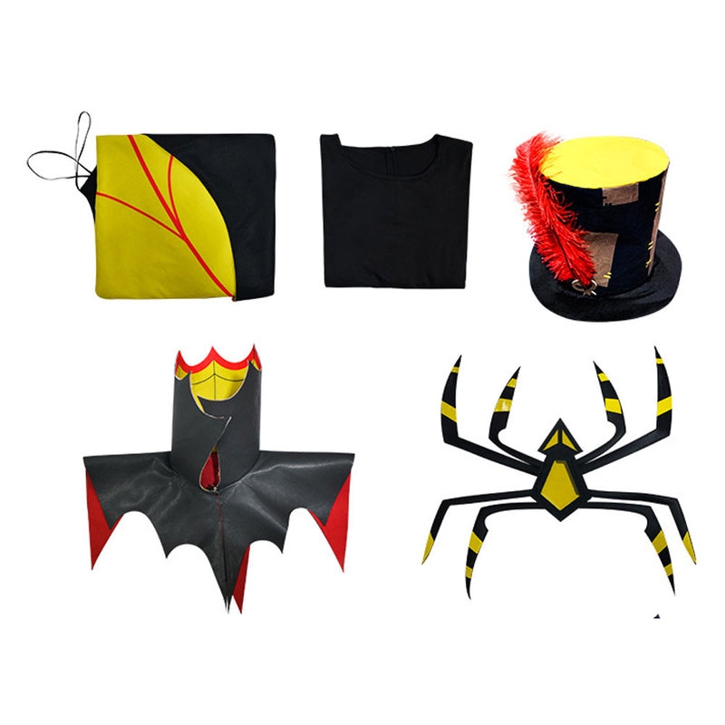 Hazbin Hotel Zestial Black Outfit Carnival Halloween Cosplay Costume