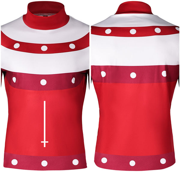 Helluva Boss Hazbin Hotel Blitzo Red Top Carnival Halloween Cosplay Costume