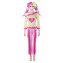 Helluva Boss Hazbin Hotel Fizzarolli Women Pink Heart Outfit Carnival Halloween Cosplay Costume