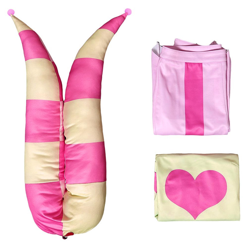 Helluva Boss Hazbin Hotel Fizzarolli Women Pink Heart Outfit Carnival Halloween Cosplay Costume