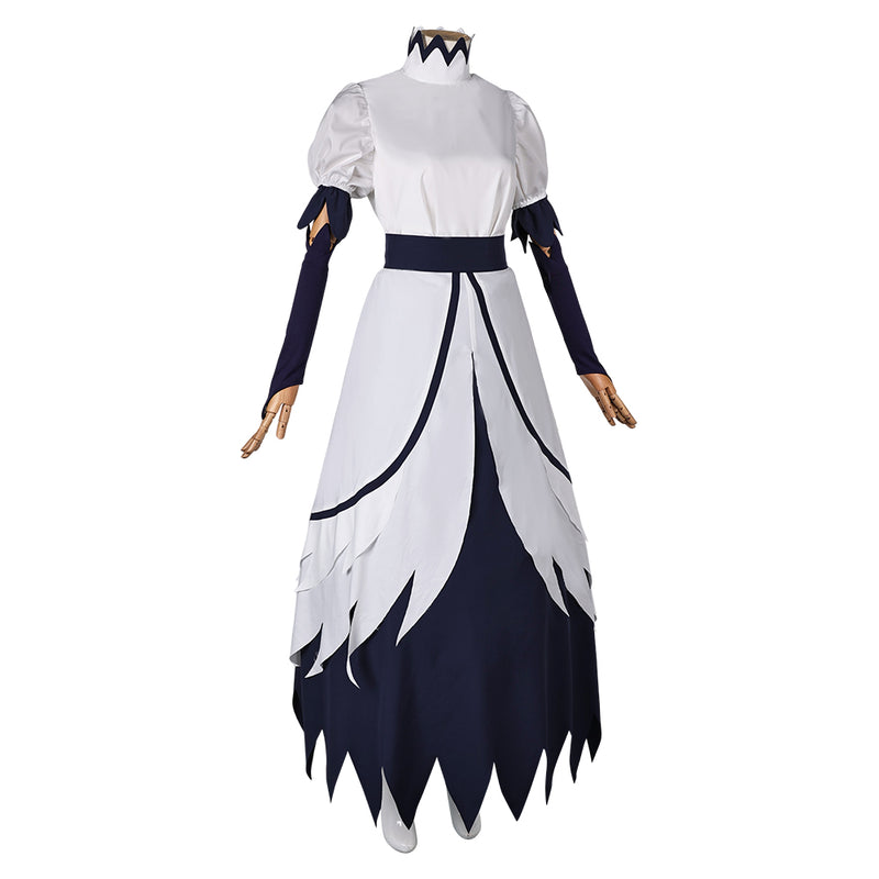 Helluva Boss Hazbin Hotel Stella Women White Dress Carnival Halloween Cosplay Costume