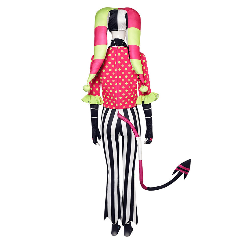 Helluva Boss Hazbin Hotel TV Fizzarolli Red Polka Dot Outfit Party Carnival Halloween Cosplay Costume