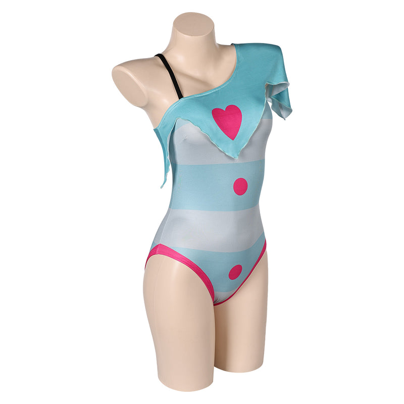 Helluva Boss Hazbin Hotel TV Fizzarolli Women Blue One-piece Swimsuit Cosplay Costume Original Design