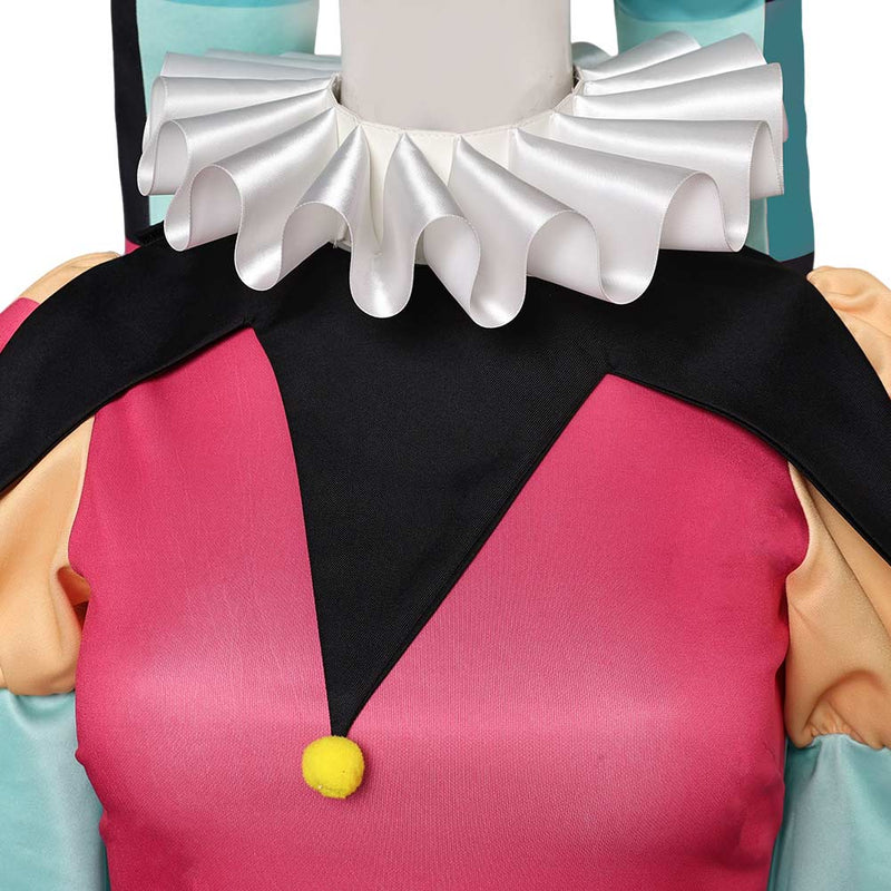 Helluva Boss Hazbin Hotel TV Fizzarolli Women Clown Suit Party Carnival Halloween Cosplay Costume