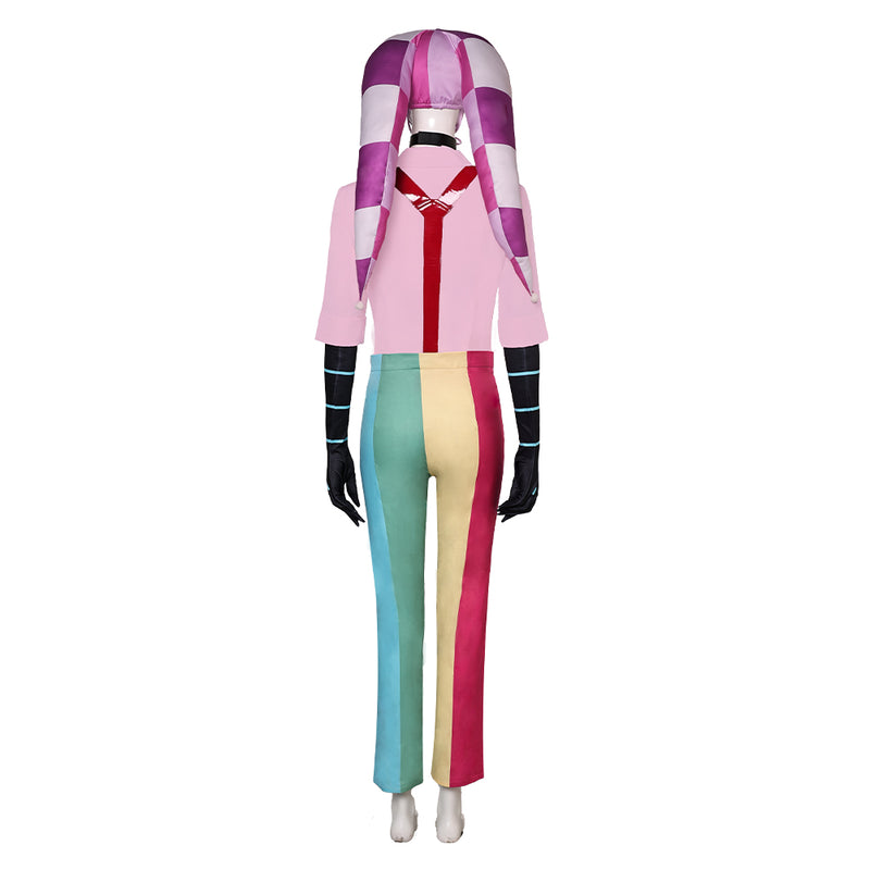 Helluva Boss Hazbin Hotel TV Fizzarolli Women Pink Outfit Party Carnival Halloween Cosplay Costume