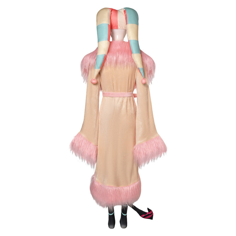 Helluva Boss Hazbin Hotel TV Fizzarolli Women Pink Robe Set Party Carnival Halloween Cosplay Costume