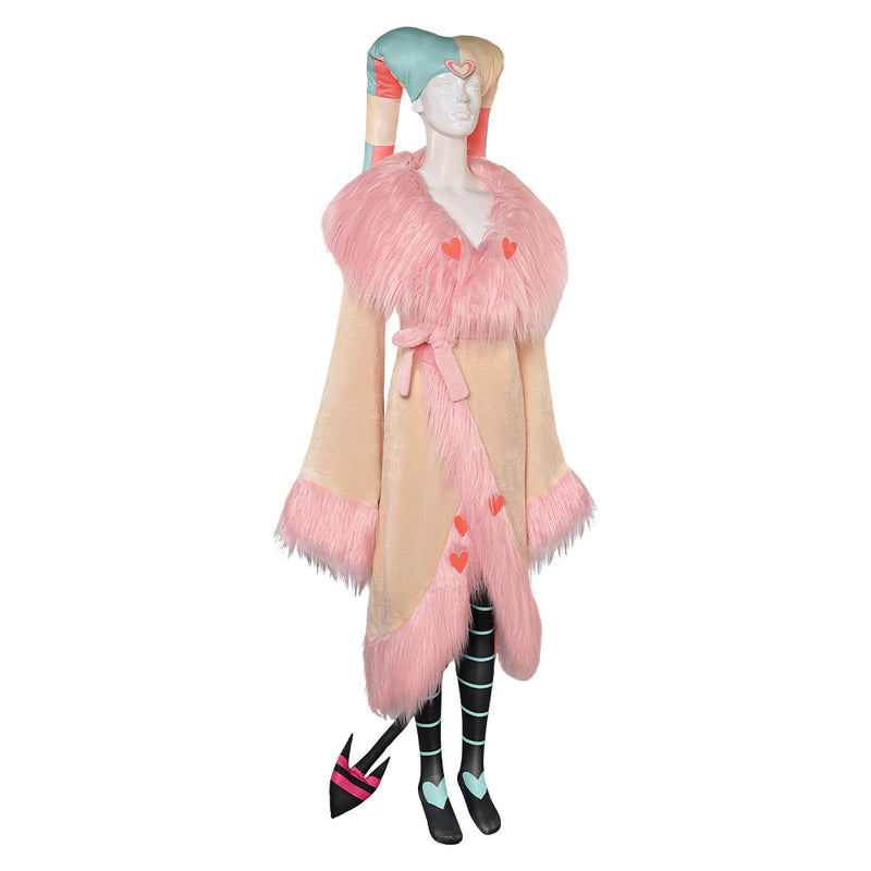 Helluva Boss Hazbin Hotel TV Fizzarolli Women Pink Robe Set Party Carnival Halloween Cosplay Costume