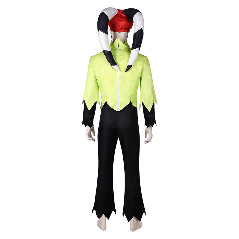 Helluva Boss Hazbin Hotel TV Fizzarolli Yellow Suit With Hat Party Carnival Halloween Cosplay Costume