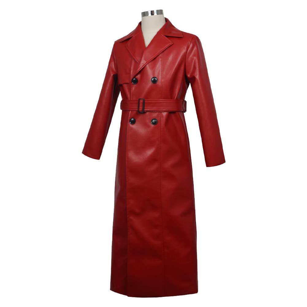 Homicipher Mr. Scarletella Red Leather Coat Carnival Halloween Cosplay