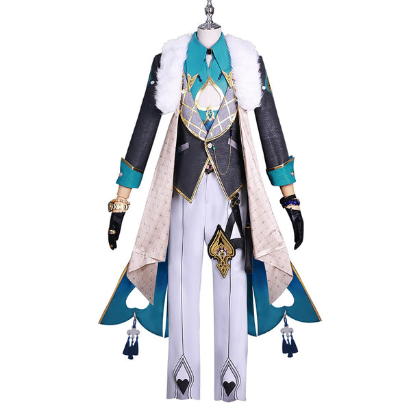 Honkai: Star Rail Game Aventurine Black Outfit Party Carnival Halloween Cosplay Costume
