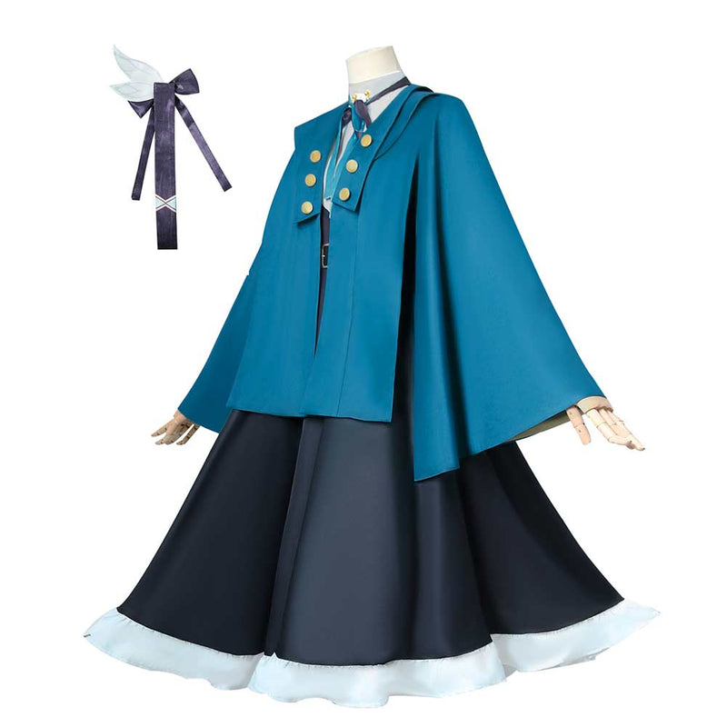 Honkai: Star Rail Game Firefly Women Blue Dress Party Carnival Halloween Cosplay Costume