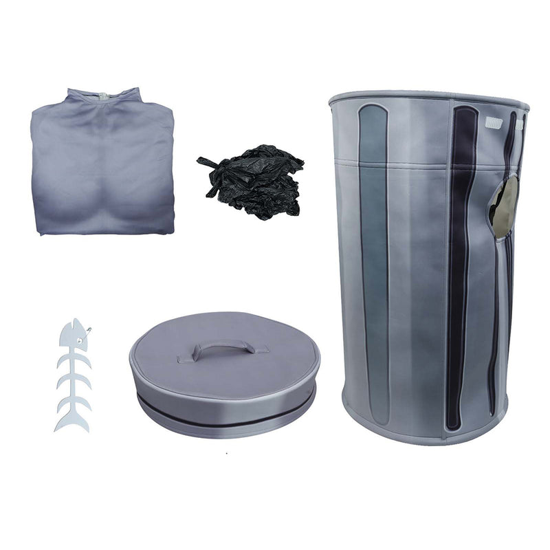 Honkai: Star Rail Game Lordly Trashcan Grey Outfit Party Carnival Halloween Cosplay Costume