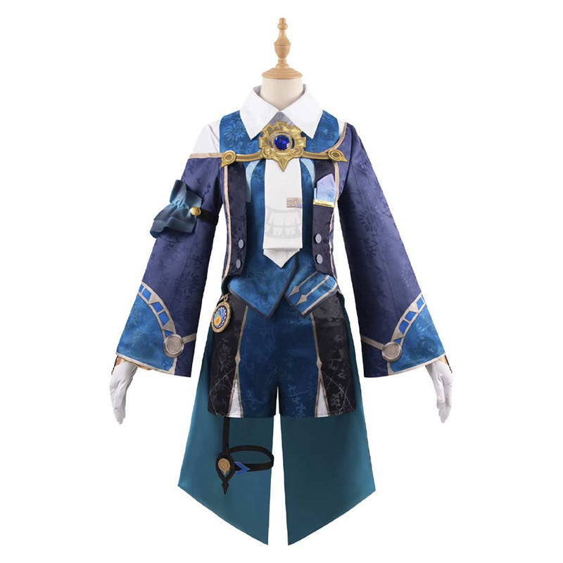 Honkai: Star Rail Game Mikhail Char Legwork Blue Outfit Party Carnival Halloween Cosplay Costume