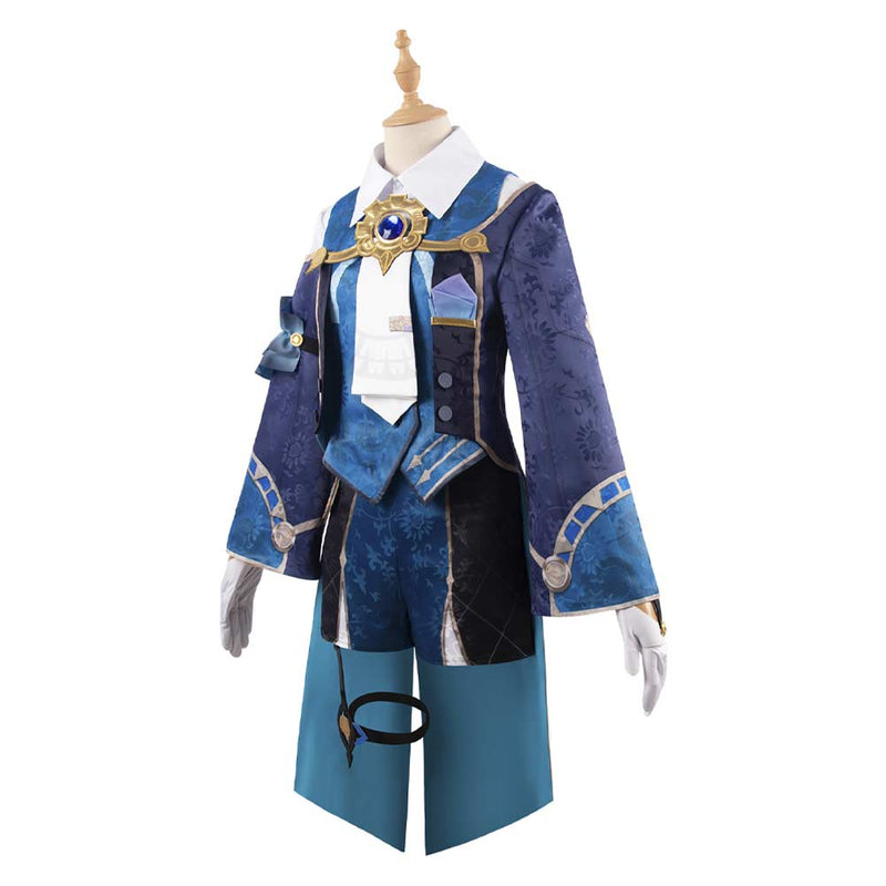 Honkai: Star Rail Game Mikhail Char Legwork Blue Outfit Party Carnival Halloween Cosplay Costume