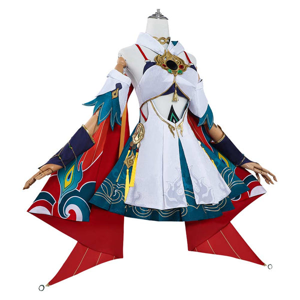 Honkai: Star Rail Game Yunli Women Red Dress Party Carnival Halloween Cosplay Costume