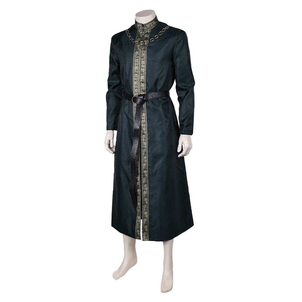 House of the Dragon Aemond Targaryen Black Coat With Belt Party Carnival Halloween Cosplay Costume