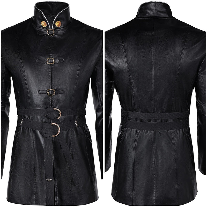 House of the Dragon TV Aemond Targaryen Black Coat With Belt Party Car