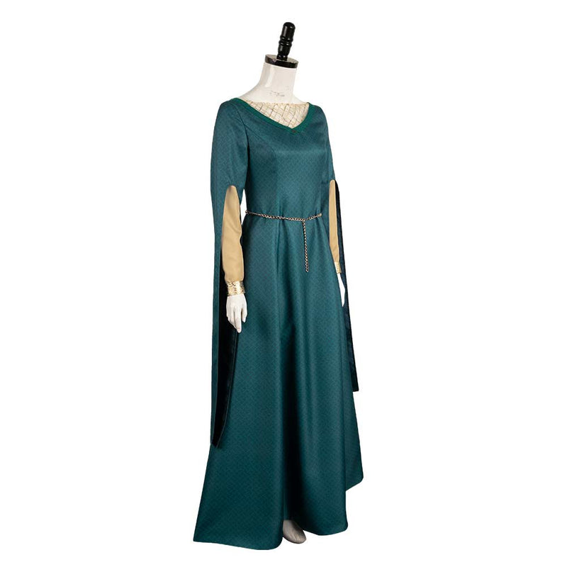 House of the Dragon TV Alicent Hightower Women Green Dress Outfits Cosplay Costume