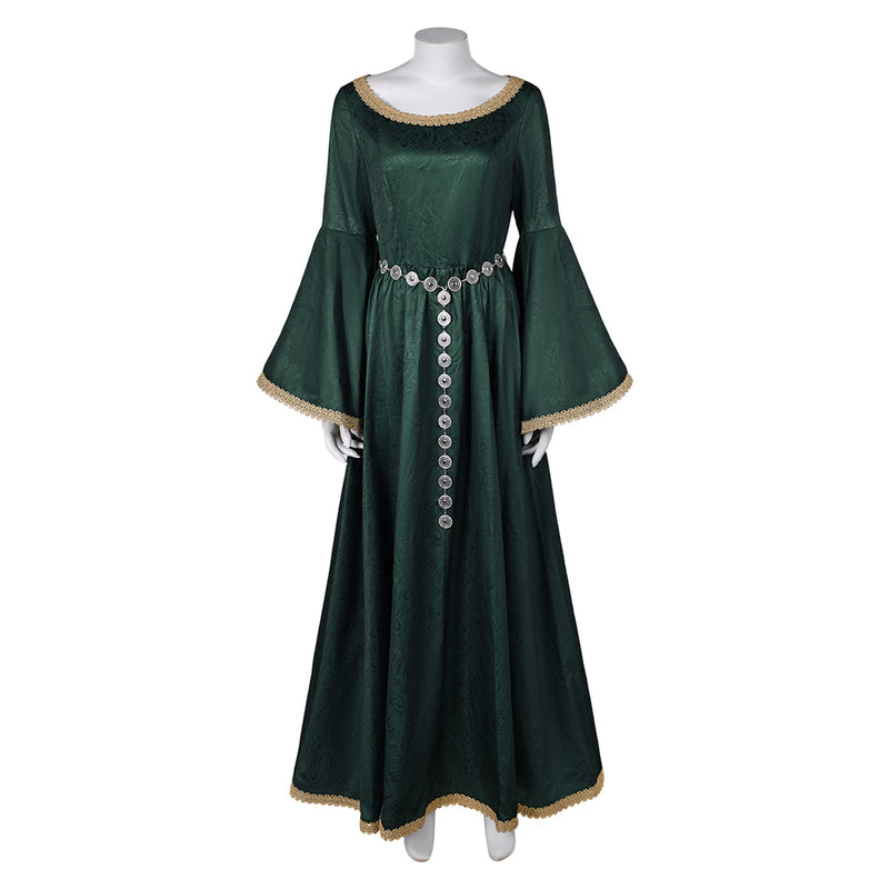 House of the Dragon TV Alicent Hightower Women Green Dress Party Carnival Halloween Cosplay Costume