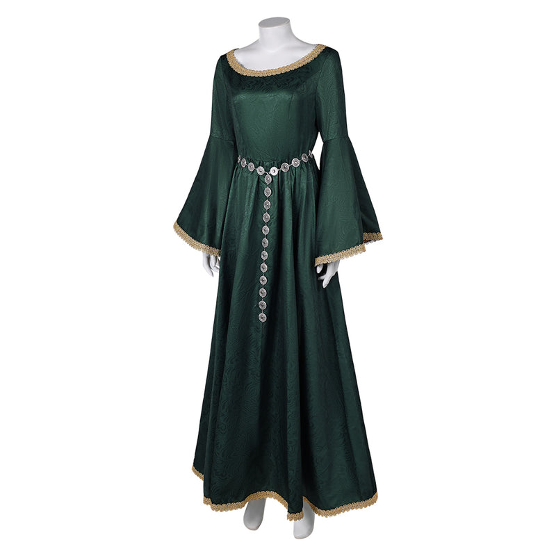 House of the Dragon TV Alicent Hightower Women Green Dress Party Carnival Halloween Cosplay Costume