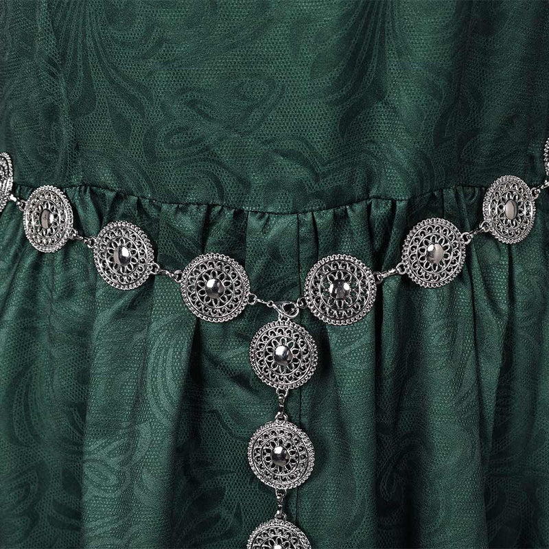 House of the Dragon TV Alicent Hightower Women Green Dress Party Carnival Halloween Cosplay Costume