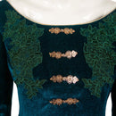 House of the Dragon TV Alicent Hightower Women Green Velvet Dress Party Carnival Halloween Cosplay Costume