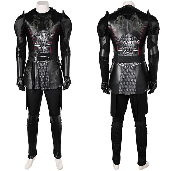 House of the Dragon TV Daemon Targaryen Black Leather Outfit Party Carnival Halloween Cosplay Costume