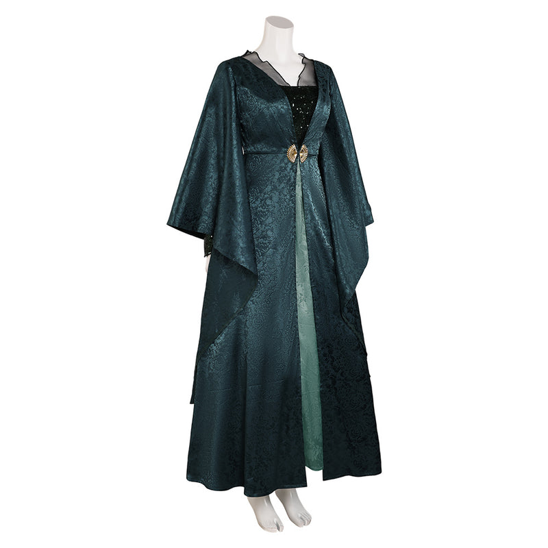 House of the Dragon TV Helaena Targaryen Women Green Dress Party Carnival Halloween Cosplay Costume