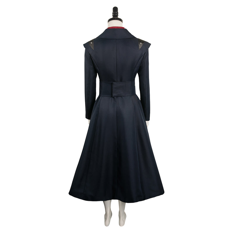 ladies black coat dress House of the Dragon Rhaenys Targaryen Women Black Coat Party Carnival Halloween Cosplay Costume