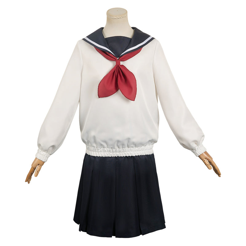 How to Become Ordinary Anime Yuki Osanai Women White Uniform Dress Cosplay Costume